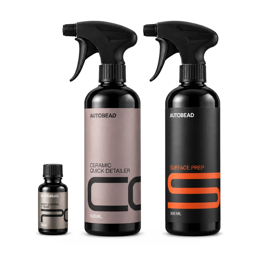 AutoBead 1 Year Coating Bundle: Paint Ceramic Coating 1 Year 30ml, Ceramic Quick Detailer 500ml and Surface Prep 500ml