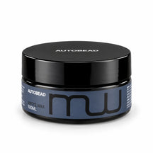 Autobead Matte Wax 100ml tub with a glossy black lid and slate blue label with the MW mark, studio photo on white
