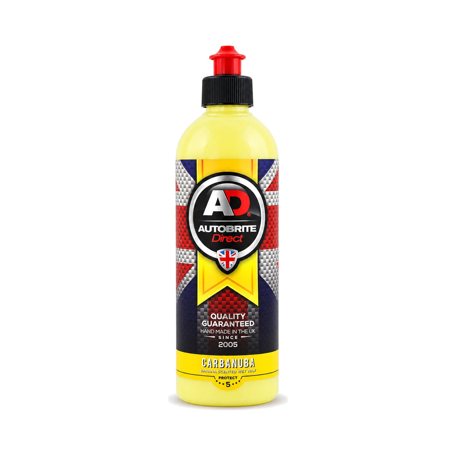 AutoBrite Direct Carbanuba Banana Scented Car Wax 500ml, product photo on white