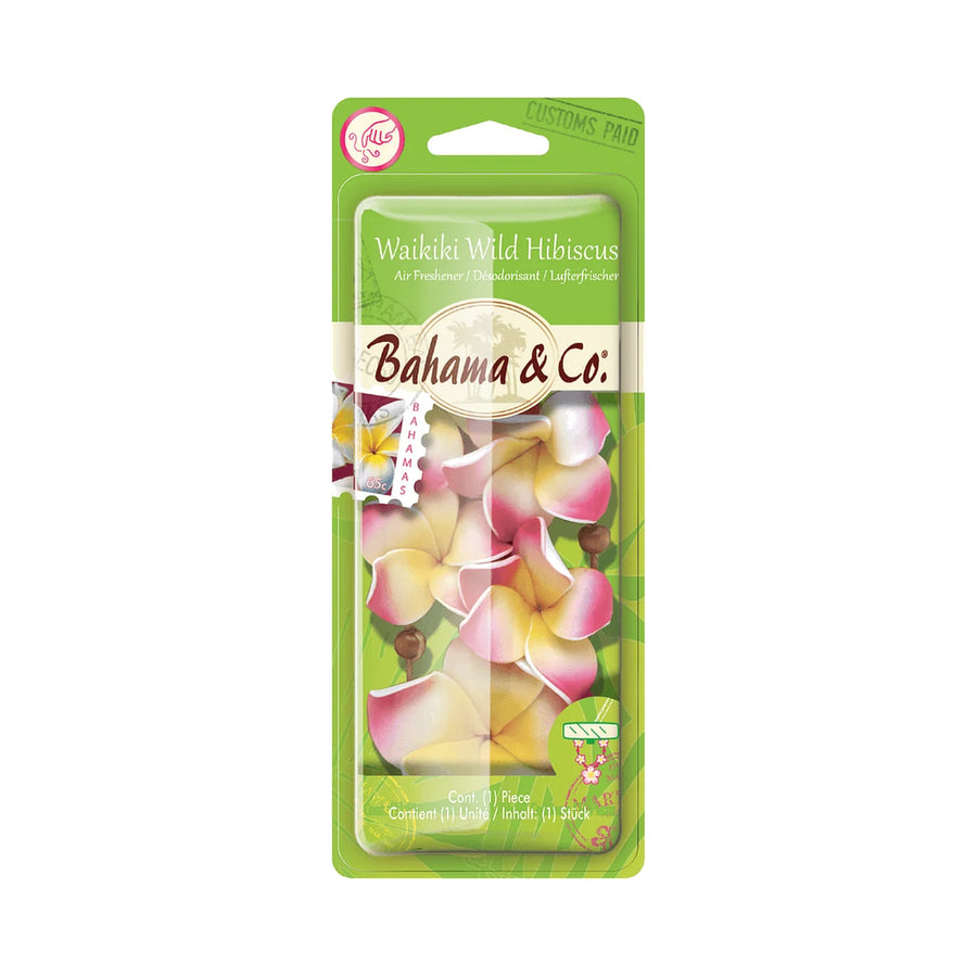 Bahama & Co. Air Freshener Necklace Waikiki Wild Hibiscus, product photo on white