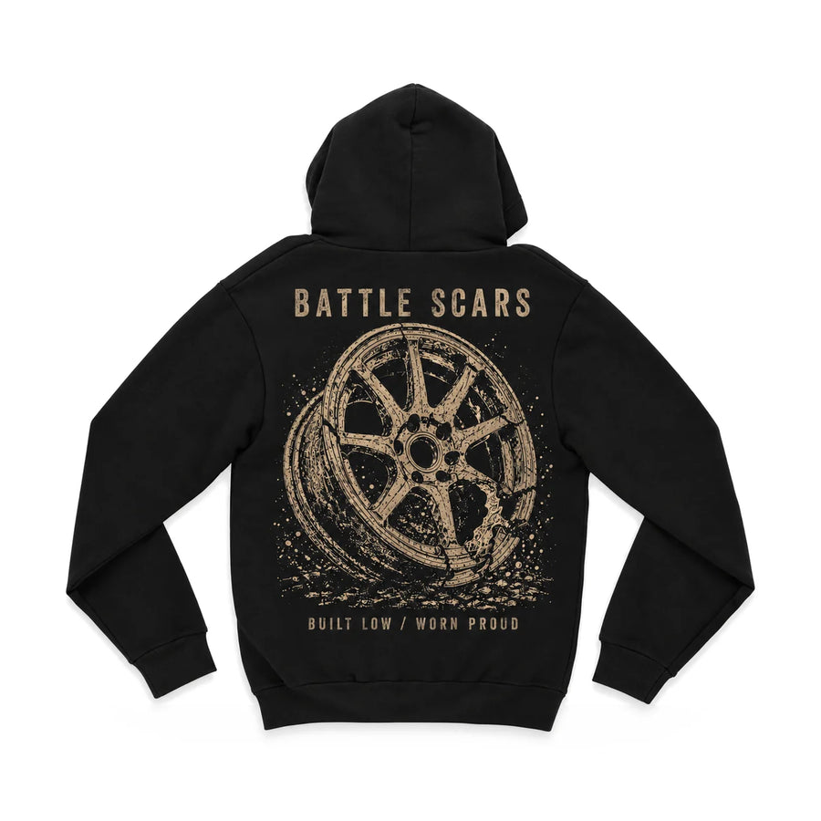 EuroStance Battle Scars Hoodie back, product photo on white