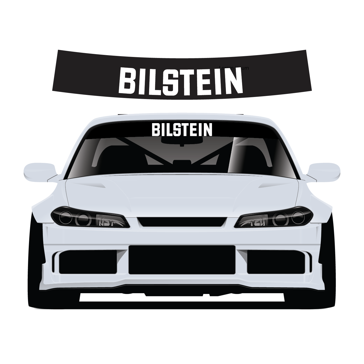 Bilstein Custom Vinyl Sunstrip – Universal Fit 140cm 150cm 160cm