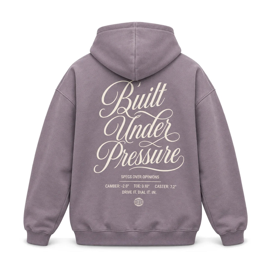 EuroStance Built Under Pressure Hoodie back, product photo on white