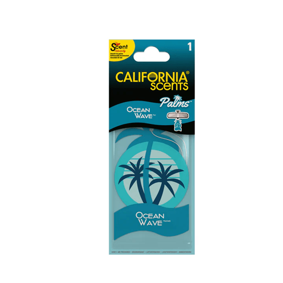 California Scents 2D Palm - Ocean Wave - The Drivers HQ