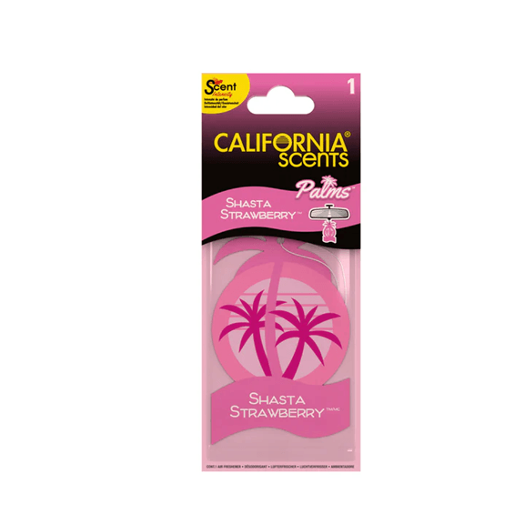 California Scents 2D Palm - Shasta Strawberry - The Drivers HQ