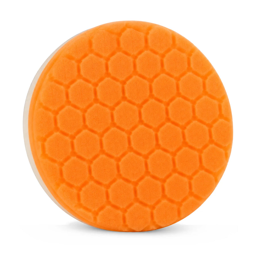 Chemical Guys HEX-Logic Medium-Heavy Cut Pad Orange 5.5in, product photo on white