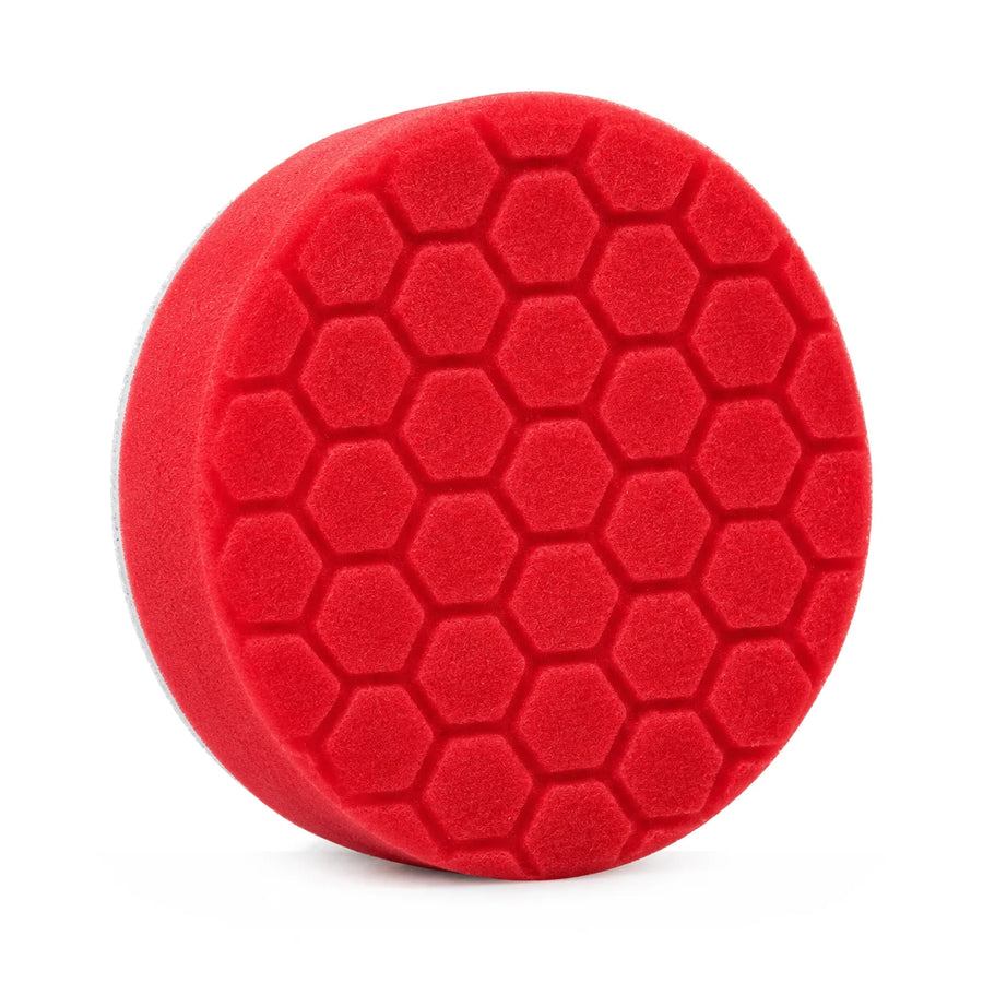 Chemical Guys HEX-Logic Ultrafine Finishing Pad Red 5.5in, product photo on white