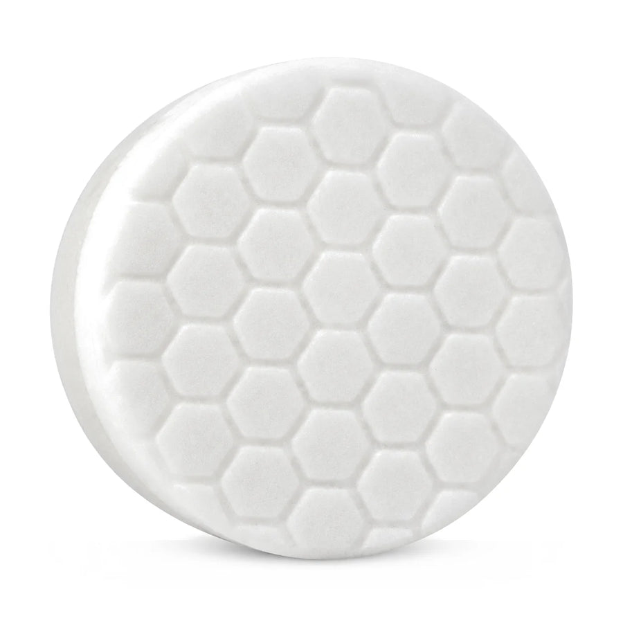 Chemical Guys HEX-Logic Medium Light Polishing Pad White 5.5in, product photo on white