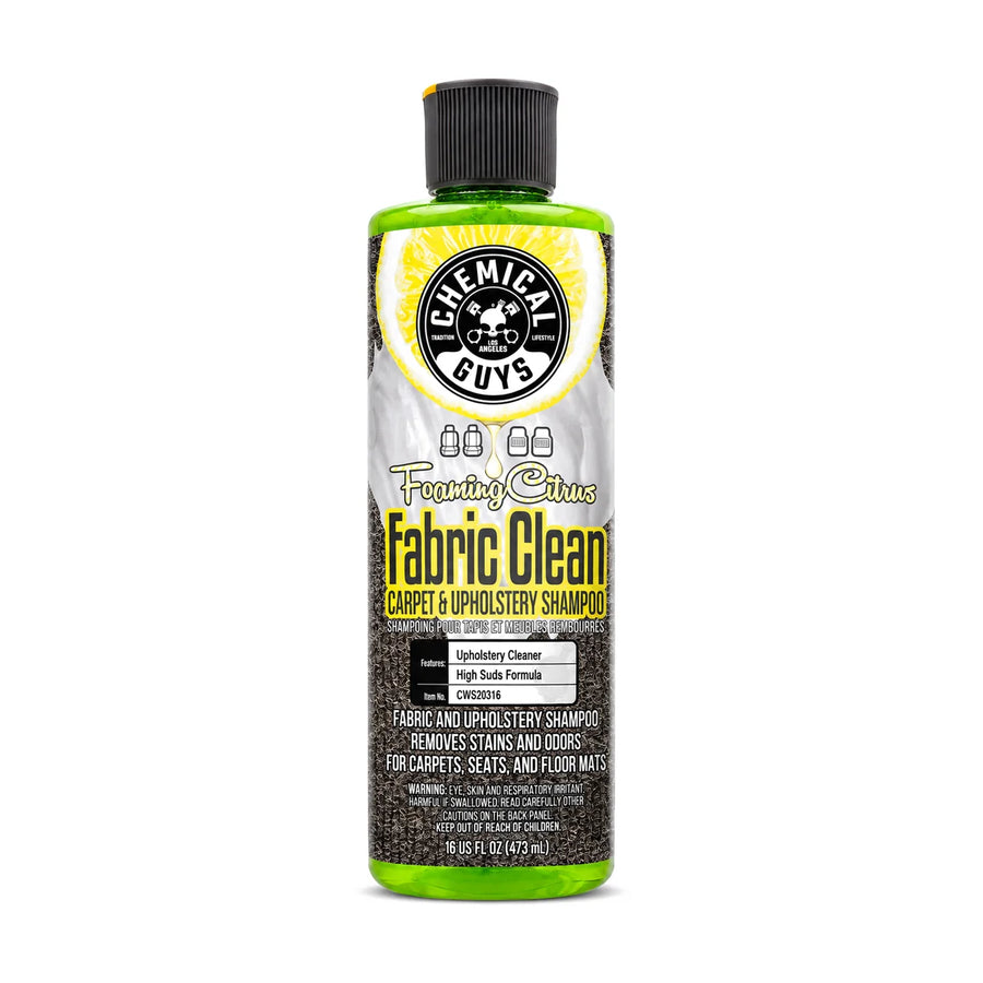 Chemical Guys Foaming Citrus Fabric Clean Carpet & Upholstery Shampoo 500ml, product photo on white