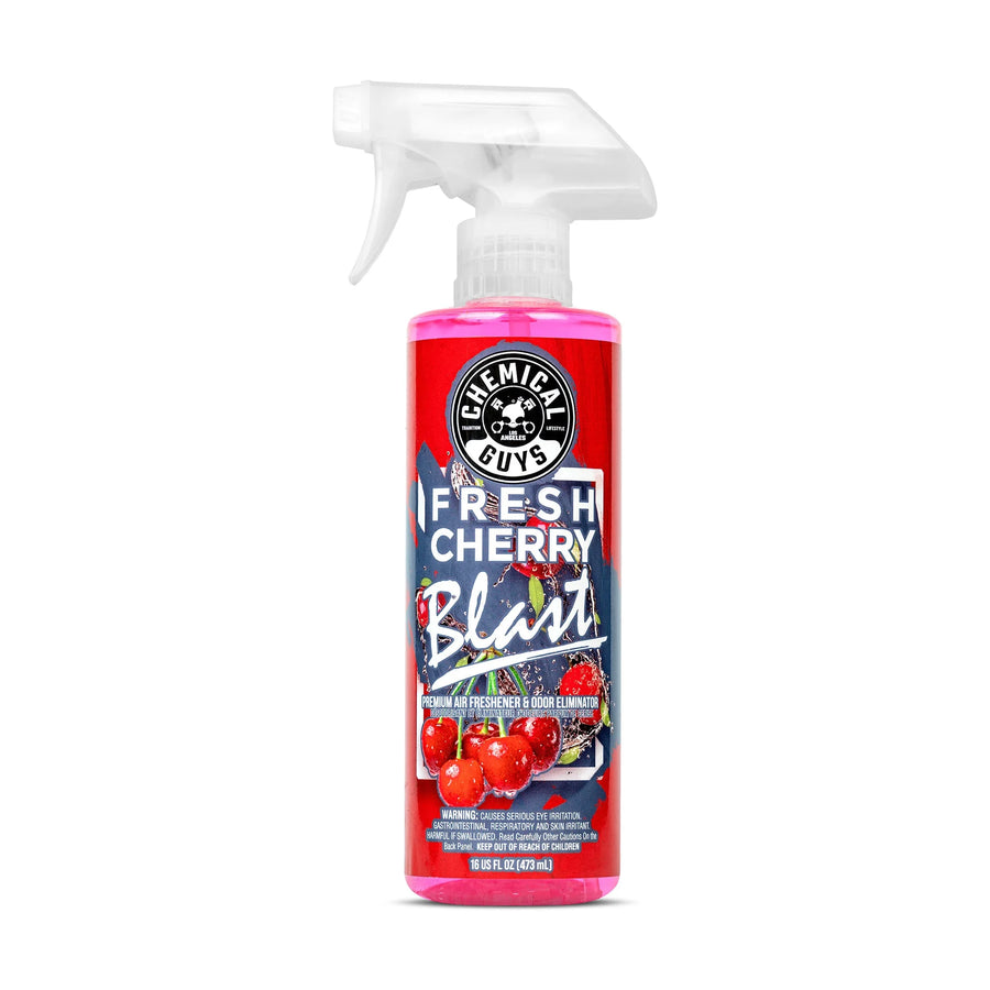 Chemical Guys Fresh Cherry Blast Premium Air Freshener 16oz, product photo on white