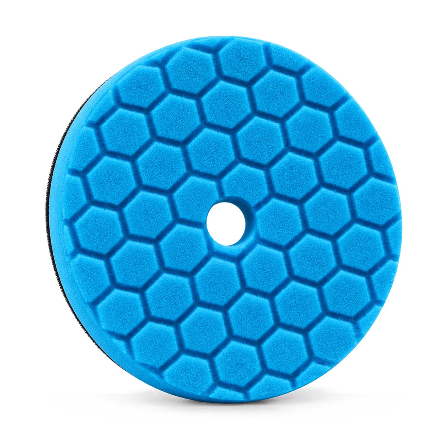 Chemical Guys HEX-Logic Quantum Buffing Pad Blue 5.5in, product photo on white