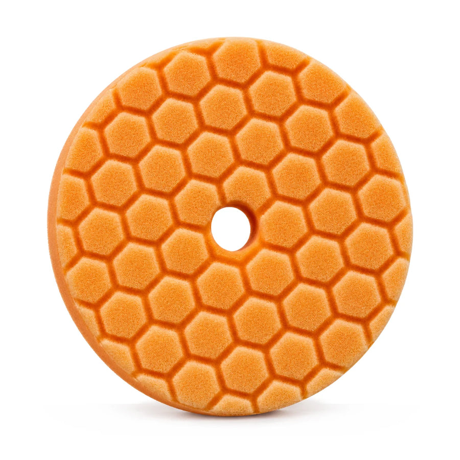 Chemical Guys HEX-Logic Quantum Buffing Pad Orange 5.5in, product photo on white