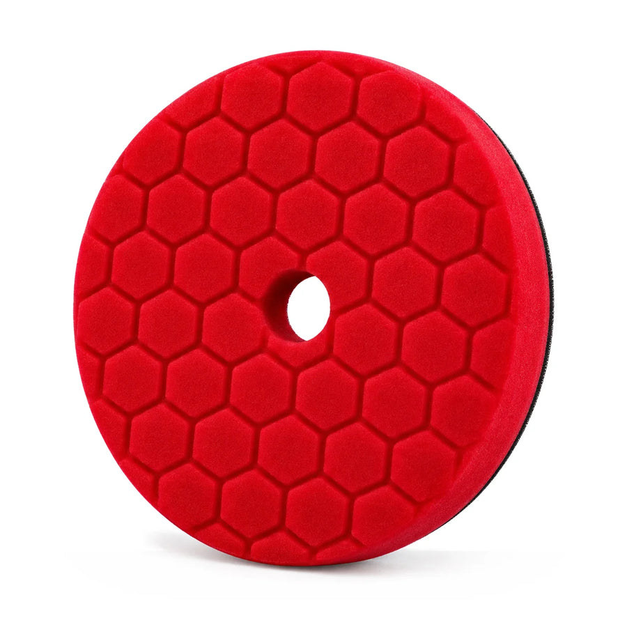 Chemical Guys HEX-Logic Quantum Buffing Pad Red 5.5in, product photo on white