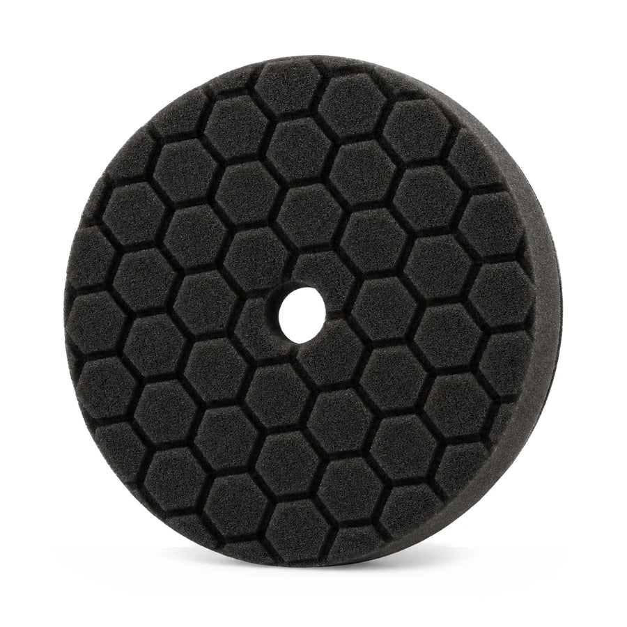 Chemical Guys HEX-Logic Quantum Finishing Pad Black 6.5in, product photo on white