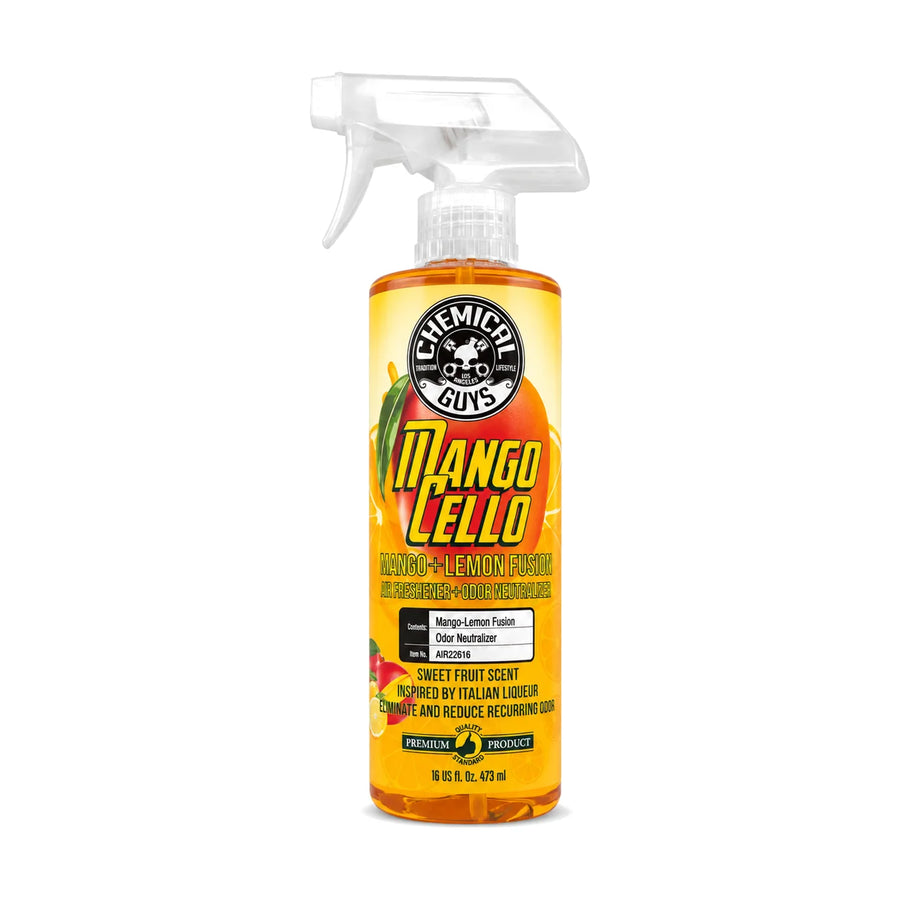 Chemical Guys Mangocello Scent Air Freshener & Odor Eliminator 16oz, product photo on white