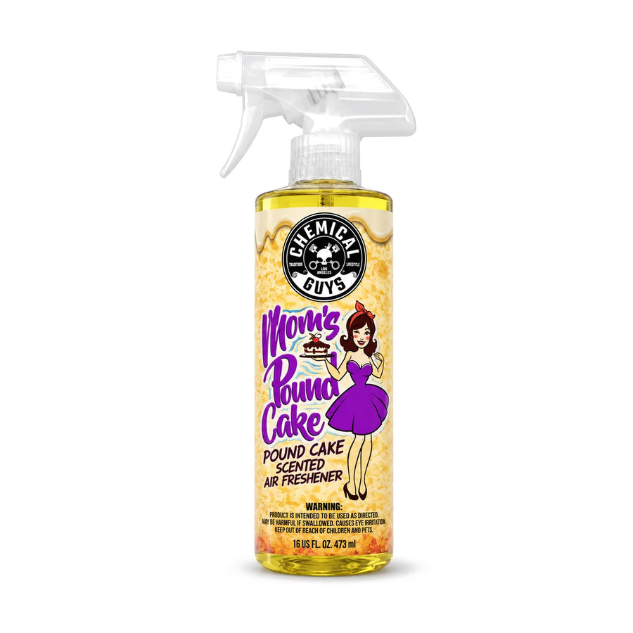 Chemical Guys Moms Pound Cake Scent Air Freshener & Odor Eliminator 16oz, product photo on white