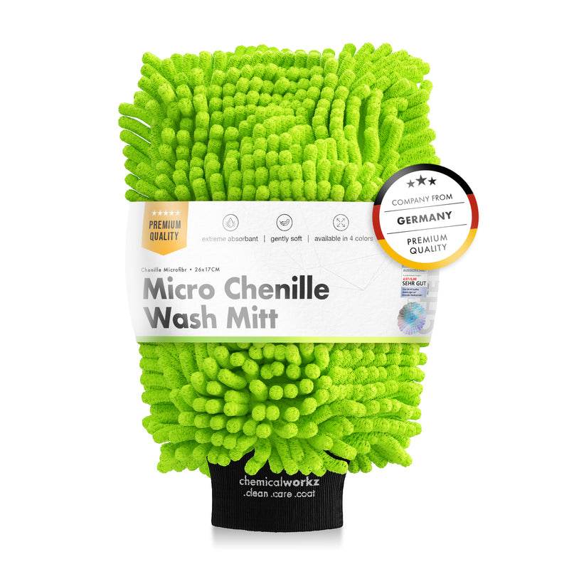 ChemicalWorkz Chenille Wash Mitt - Green - The Drivers HQ