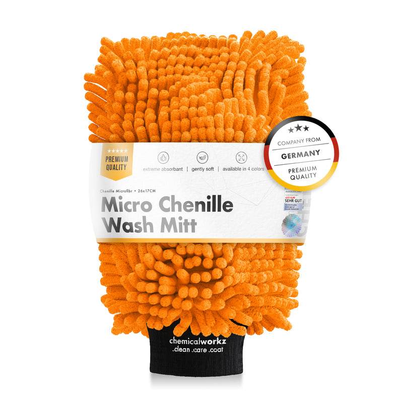ChemicalWorkz Chenille Wash Mitt - Orange - The Drivers HQ