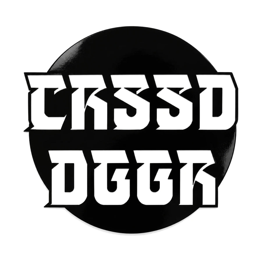 Crossed Dagger Apparel CRSSD DGGR Sticker 9cm Black, product photo on white