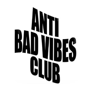 Crossed Dagger Apparel Anti Bad Vibes Vinyl Sticker Black