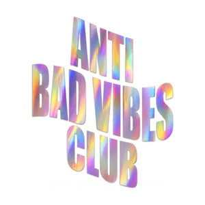 Crossed Dagger Apparel Anti Bad Vibes Vinyl Sticker Opal