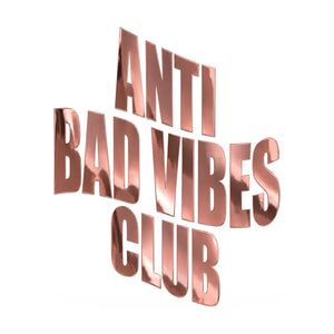Crossed Dagger Apparel Anti Bad Vibes Vinyl Sticker Rose Gold Chrome