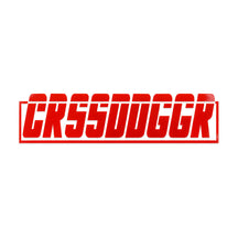 Crossed Dagger Apparel CRSSDDGGR Box Decal 15cm Red, product photo on white