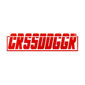 Crossed Dagger Apparel CRSSDDGGR Box Decal 15cm Red