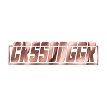 Crossed Dagger Apparel CRSSDDGGR Box Decal 15cm Rose Gold Chrome, product photo on white