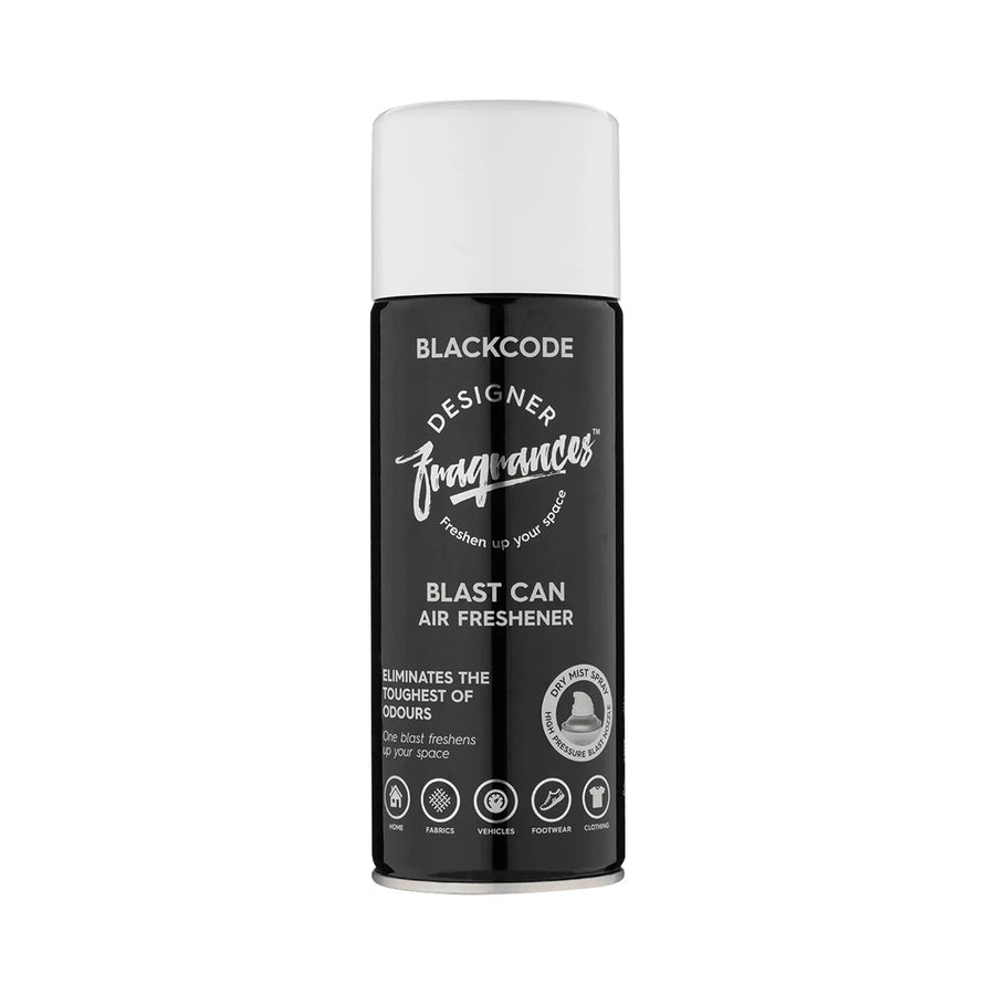 Designer Fragrances Blast Can Blackcode, product photo on white