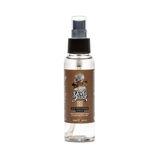 Dodo Juice Coco Loco 100ml air freshener spray in a clear bottle with a brown label, product photo on white
