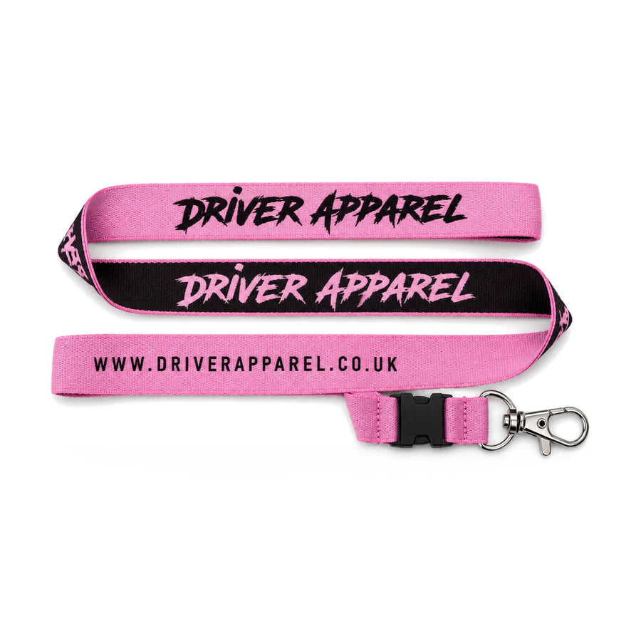Driver Apparel Flip Lanyards Pink / Black, product photo on white