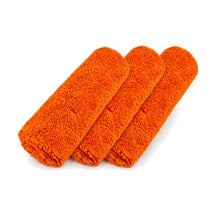 FibreKing Duplex edgeless cloth - 3 pack | 400GSM Orange, product photo on white