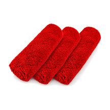 FibreKing Duplex edgeless cloth - 3 pack | 400GSM Red, product photo on white