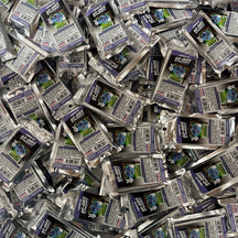 Bio-Bombs Bio-Fresh Bar Fresh AF, a pile of many sealed foil pouches seen from above