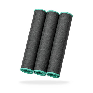 FibreKing Carbon Glass Cloths - 3 Pack Mint Blue, product photo on white