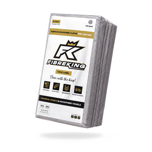 FibreKing Gold Label Microfibre Cloths - 36 Pack | 400GSM