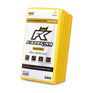 FibreKing Gold Label Microfibre Cloths - 36 Pack | 400GSM Yellow