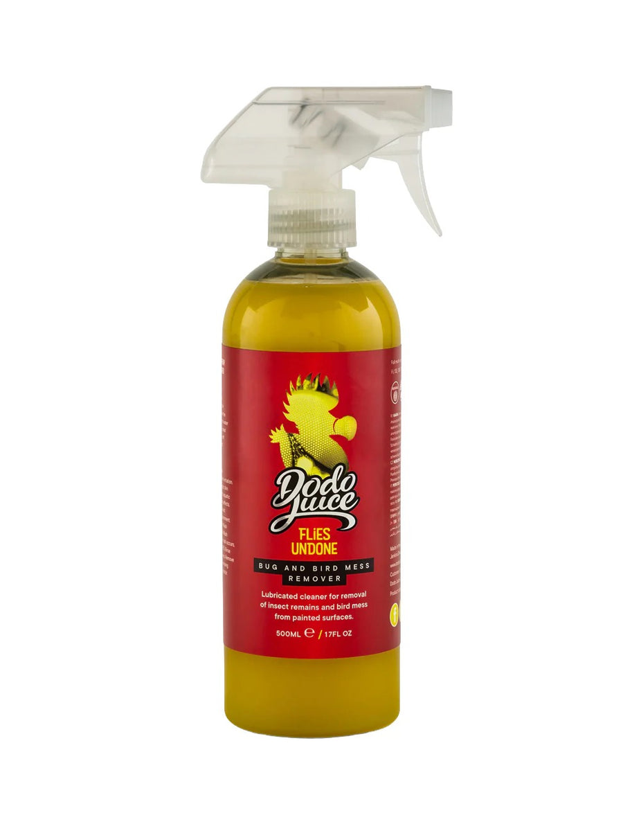 Dodo Juice Flies Undone bug and bird mess remover in a 500ml trigger spray bottle