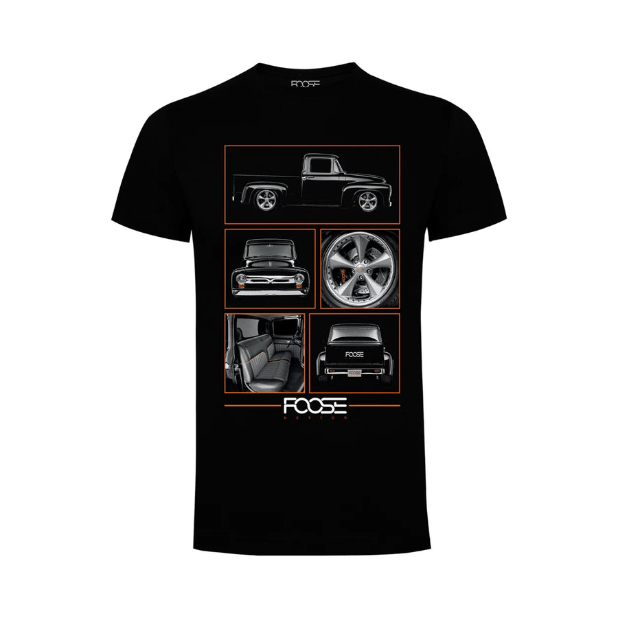 Foose F100 Collection Black T Shirt, product photo on white