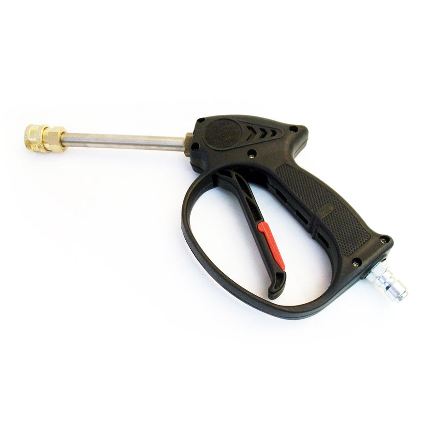 Trigger Gun and 5 inch Lance, black gun with short steel lance and brass coupler