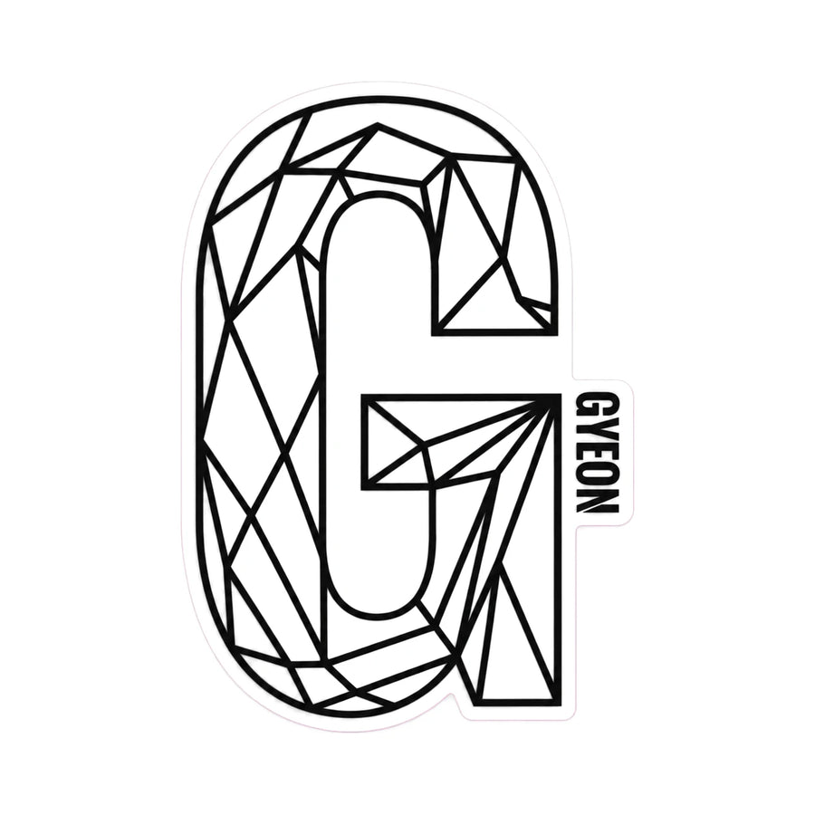 Gyeon G Sticker 131mm x 200mm Black, product photo on white