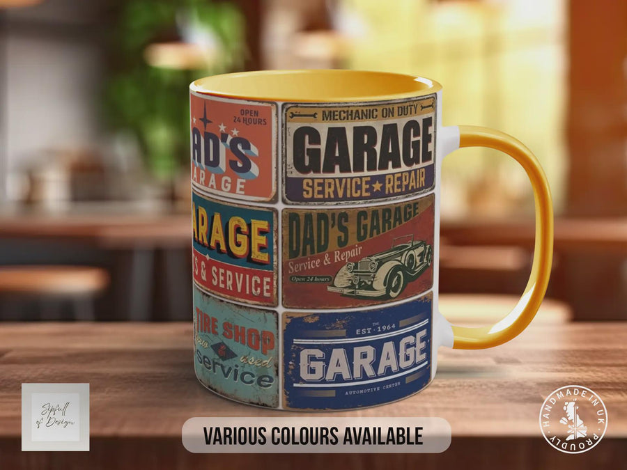 Dad's Garage Mug | Vintage Auto Repair Gift for Mechanic Dads