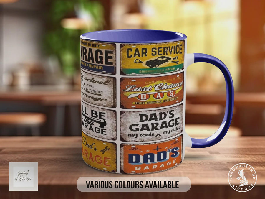 Dad's Garage Mug | Vintage Mechanic Workshop Gift for Dads