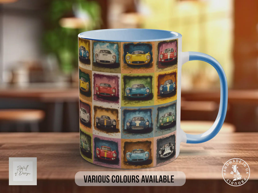 Old Racing Cars Mug | Vintage 1950s & 60s Sports Car Gift