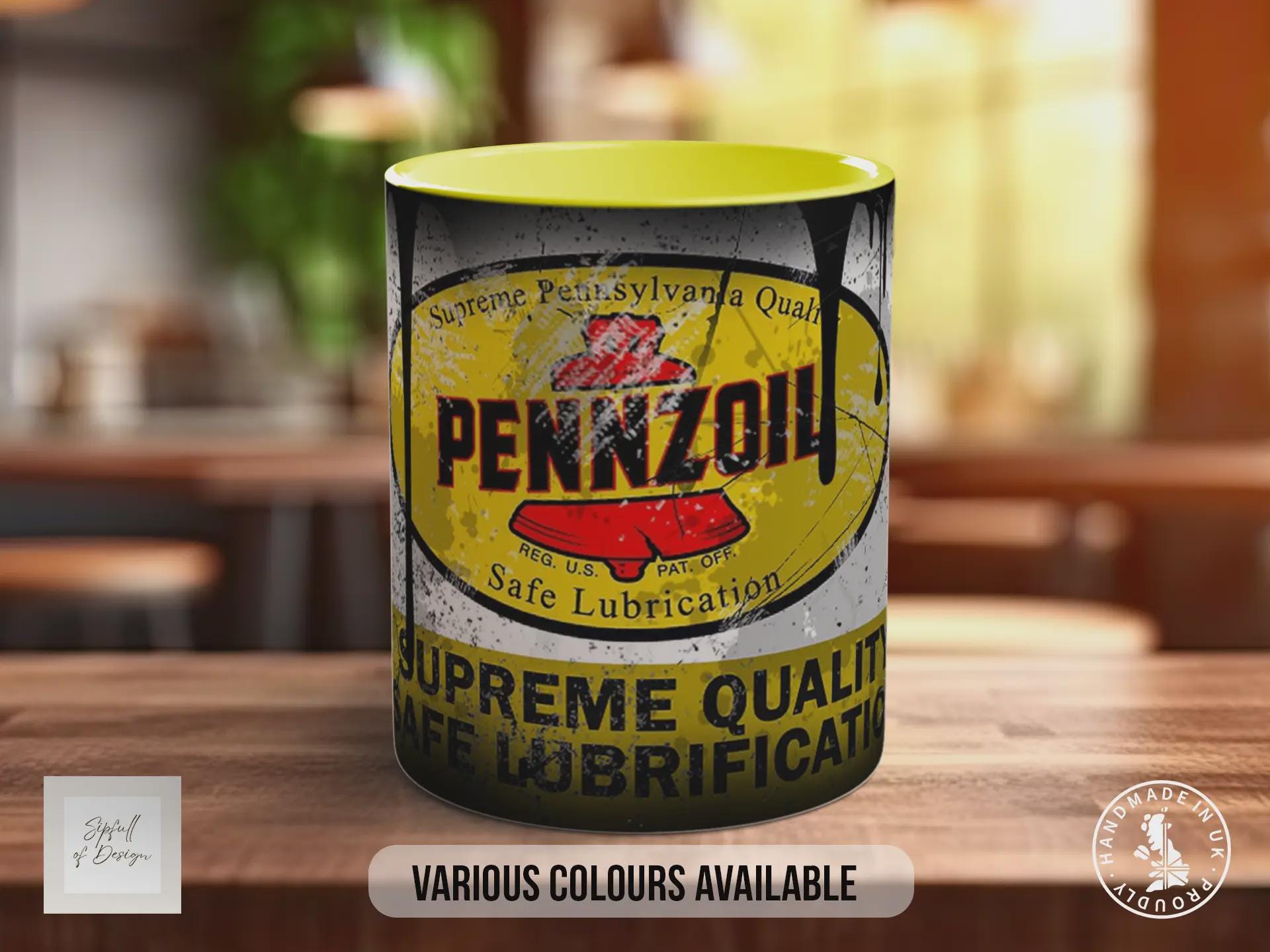 Pennzoil Motor Oil Mug | Vintage Americana Garage Gift