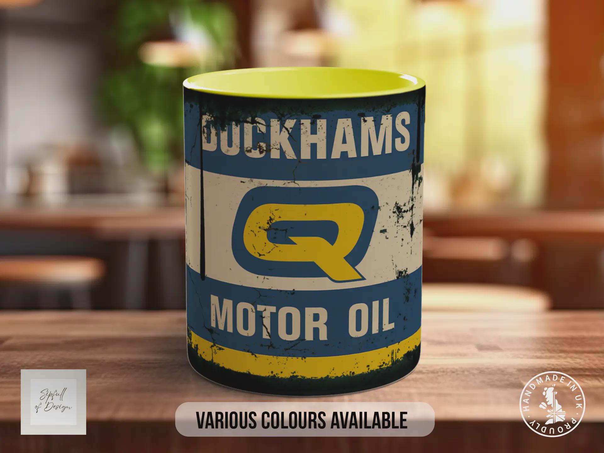 Duckhams Q Motor Oil Mug – Retro Racing Mug for Car Lovers
