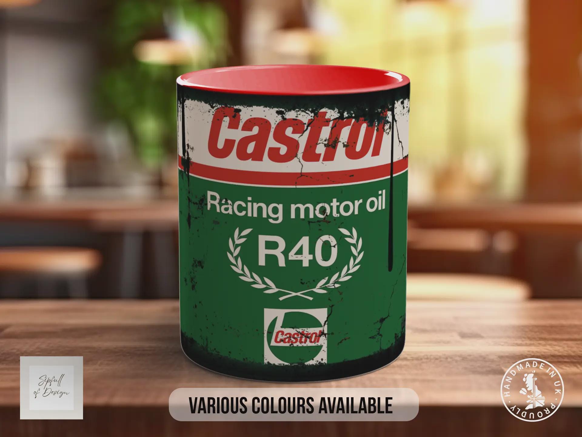 Castrol R Racing Mug – Classic Castrol Design Retro Motorsport Gift Mug