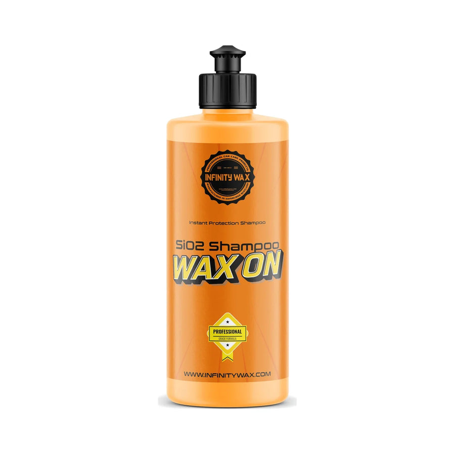 Infinity Wax WaxOn Si02 Shampoo, product photo on white