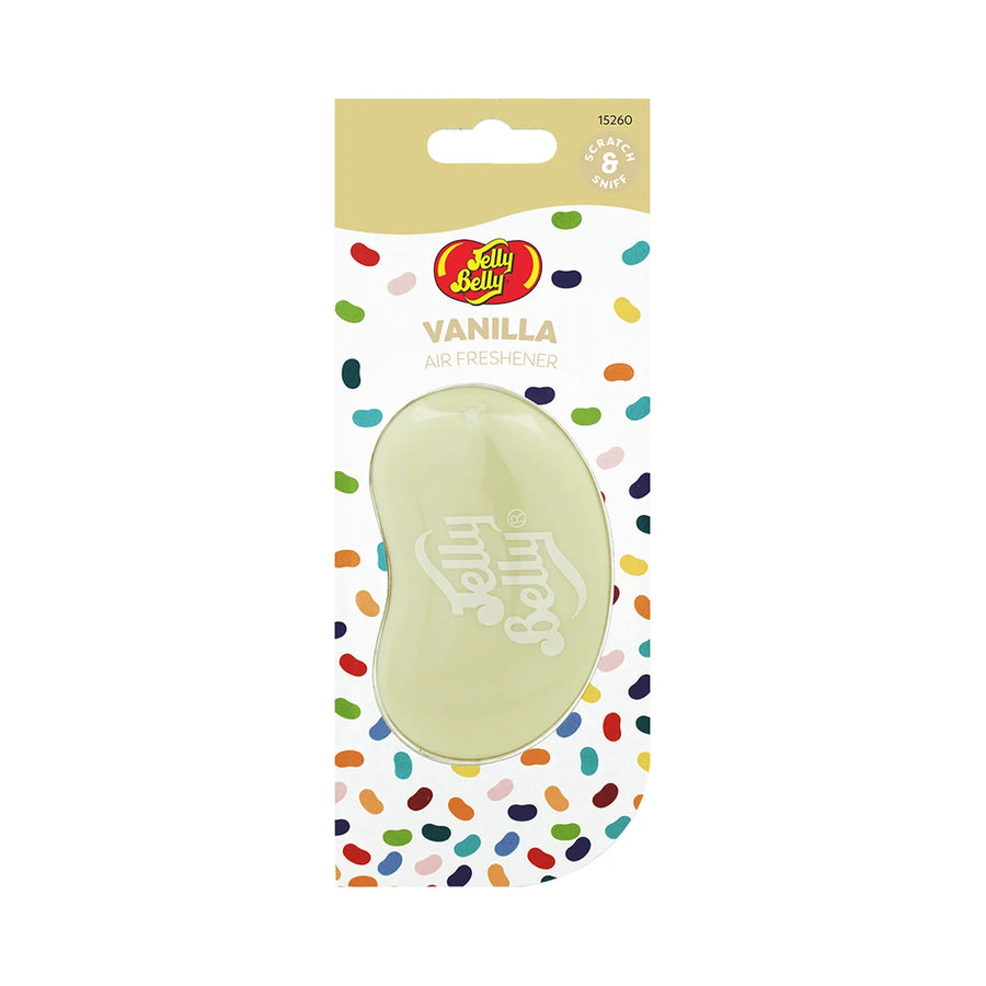 Jelly Belly Vanilla, 3D Air Freshener, product photo on white